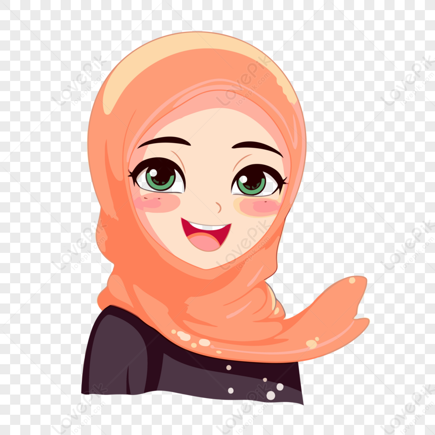 Hijab Clipart Kartun Hijab Wanita Dengan Wajah Tersenyum Vektor,wanita Berhijab,jilbab png, senyum hijab png, hijab tanpa wajah png, clipart png