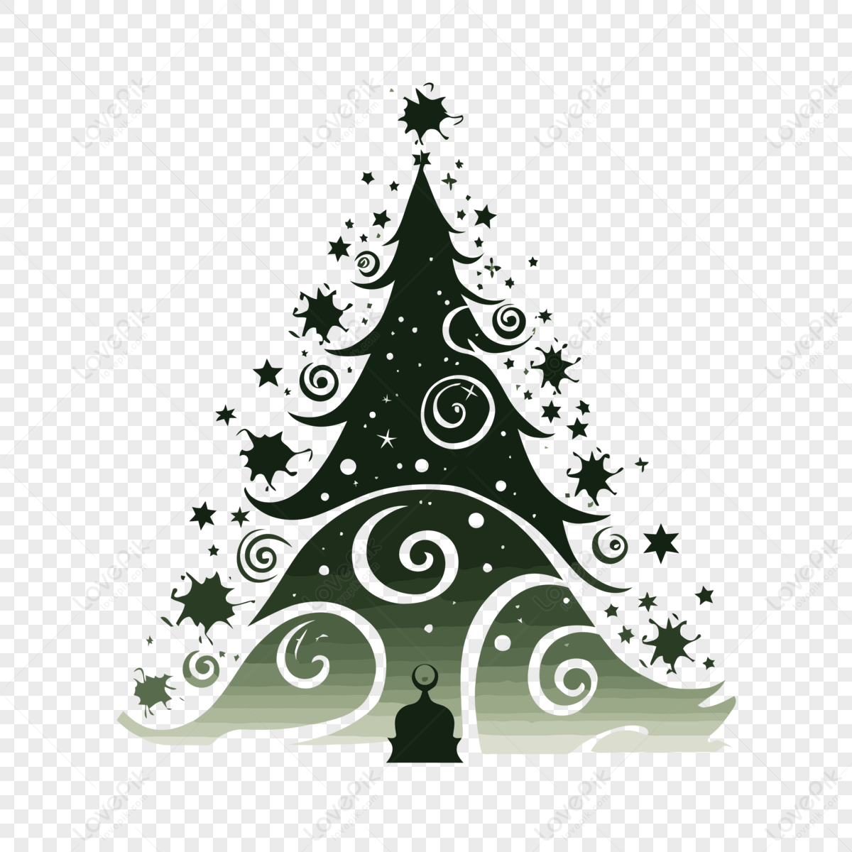 Silueta Arbol De Navidad Vector Png Im Genes Gratis Lovepik