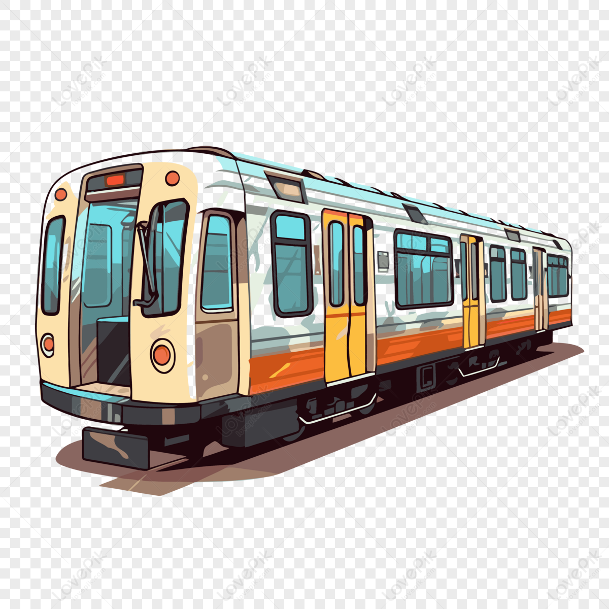 Subway Clipart Subway Train In Cartoon Vector Style Rolling Stock