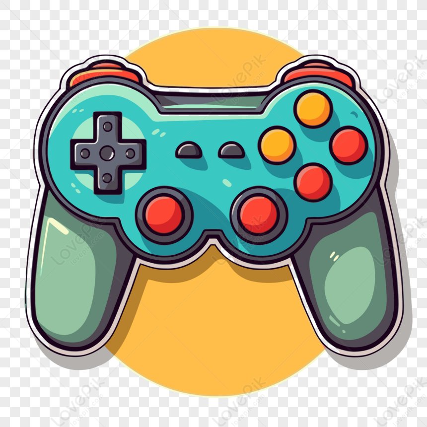 Controlador De Videojuegos En Estilo De Dibujos Animados Vector