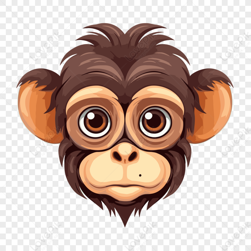 Cara De Mono Vector cabeza Blanco chimpancé PNG Imágenes Gratis Lovepik