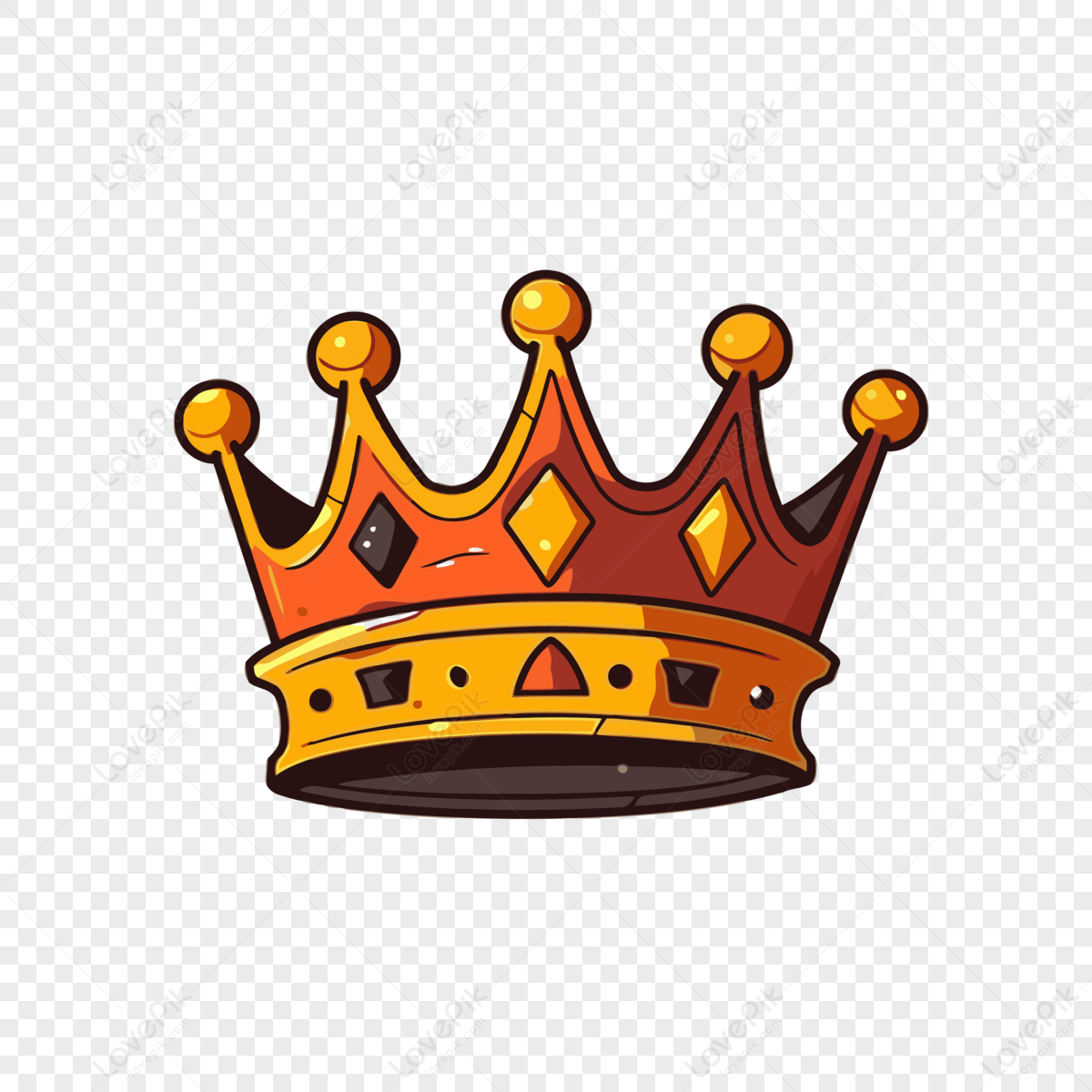 Simple King Crown Clipart Crown Of Gold In A Simple Cartoon Style