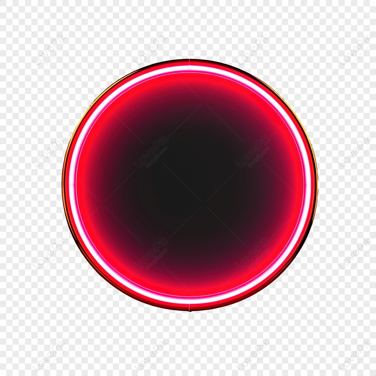 Neon Red Circle Banner Neon Circle Ornament Electric Png Hd Transparent