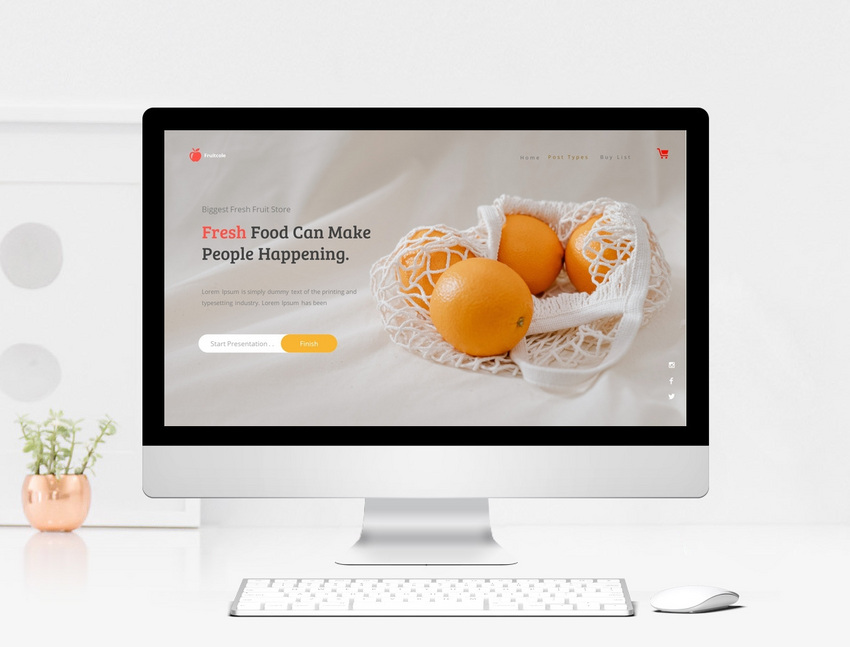 Fruitcole Powerpoint Pptx, ppt, ppt template, powerpoint template