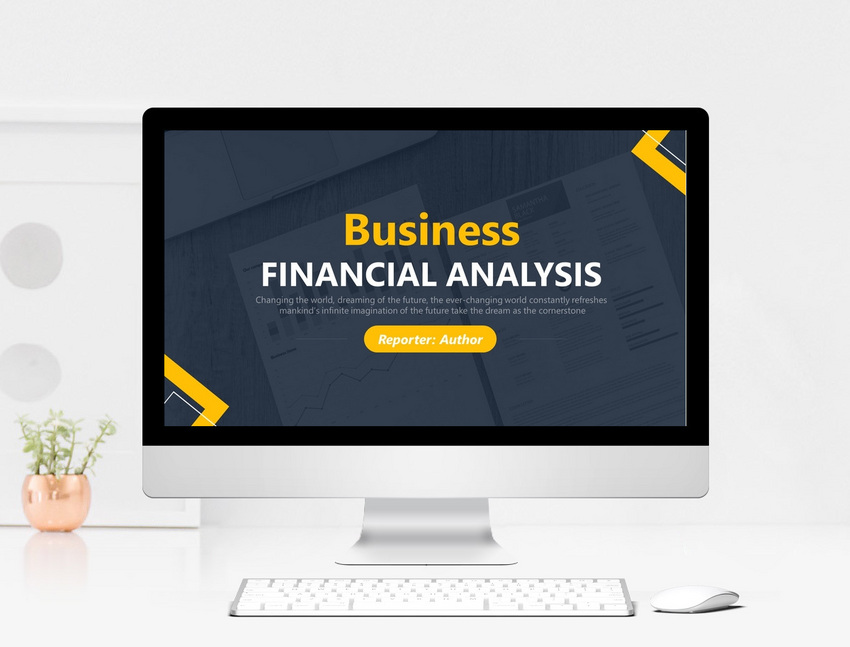Blue Business Simple Company Annual Financial Analysis Report Pptx, business, simple, company