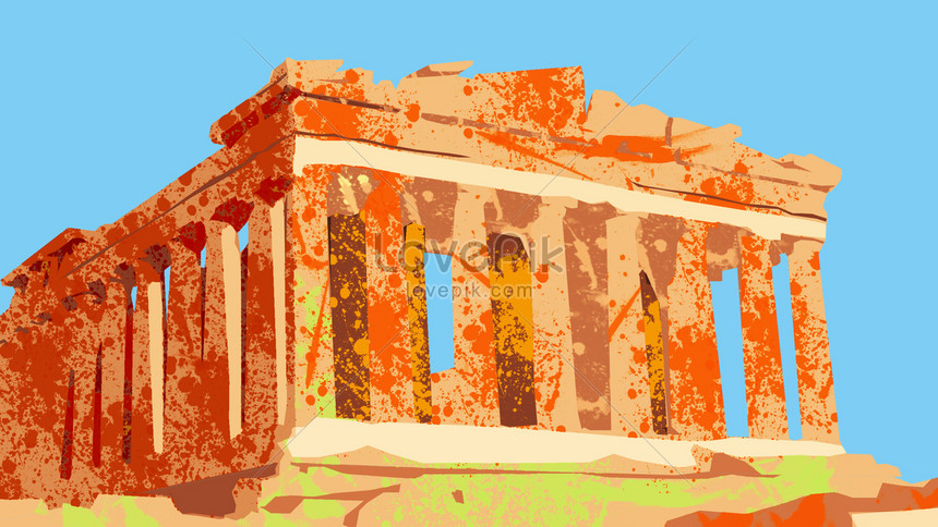 Hand Drawn Parthenon Temple Poster Background Download Free | Banner  Background Image on Lovepik | 605601674