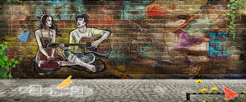 Art Graffiti Background Wall Series Love Download Free | Banner Background  Image on Lovepik | 605627444