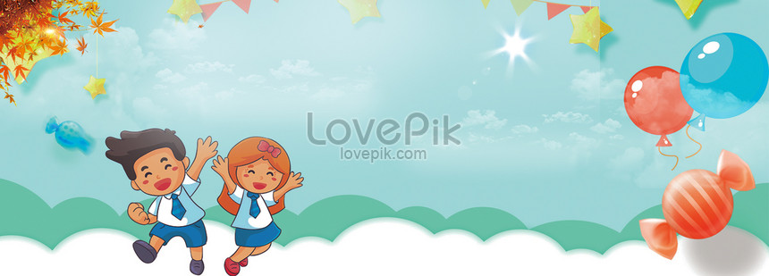 School Season Flat Cartoon Poster Banner Download Free | Banner Background  Image on Lovepik | 605649812