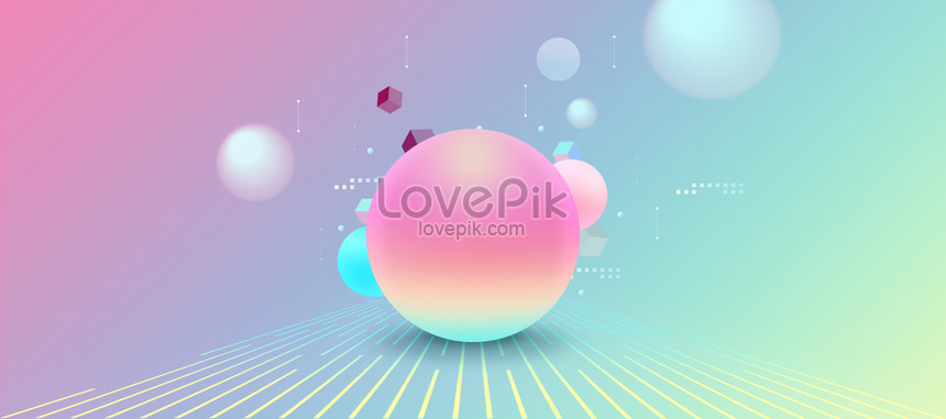 Gradient Color Floating 3d Ball Banner Poster Background Backgrounds Image Picture Free Download Lovepik Com