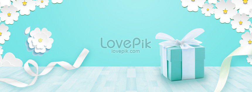 ティファニーブルーの新鮮なギフトボックスバナーの背景イメージ 背景 Id Prf画像フォーマットpsd Jp Lovepik Com