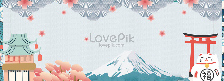 日式和風浪漫小清新海報背景圖圖psd圖片素材 Psd圖片尺寸19 700px 高清圖片 Zh Lovepik Com