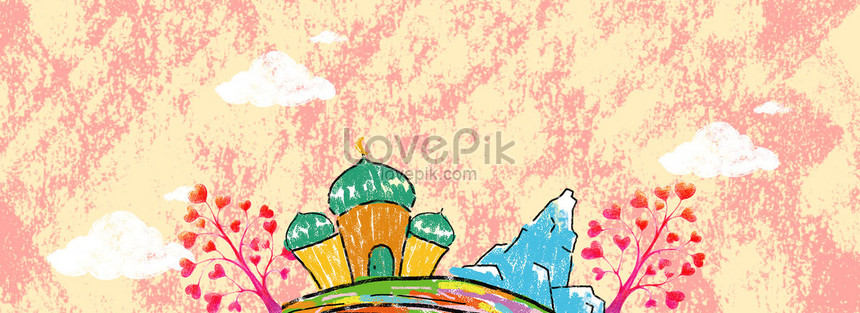  Fondo En Colores Pastel Rosa Amarilla De Dibujos Animados Imagen de Fondo Gratis Descargar en Lovepik