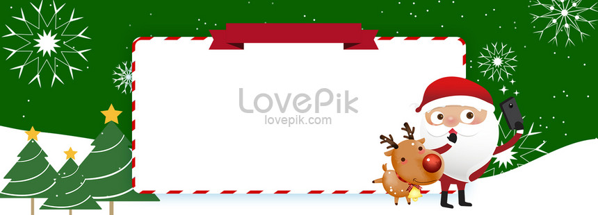 Merry Christmas Cute Cartoon Santa Claus Selfie Bannr Backgrounds Image Picture Free Download Lovepik Com