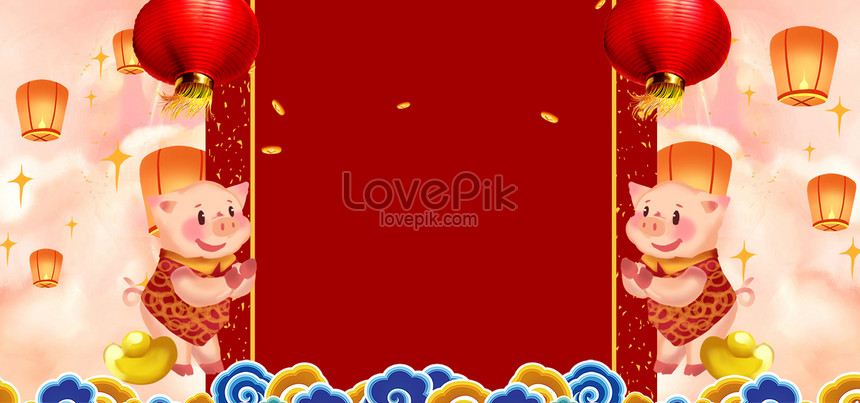 Selamat Tahun Baru Retro Kartun Gaya Cina Tahun Baru Banner Gambar Unduh Gratis Latar Belakang 605804836 Format Gambar Psd Lovepik Com