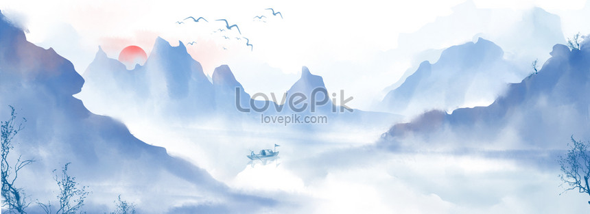 フリーハンドのレトロな中国風の風景画の背景イメージ 背景 Id Prf画像フォーマットpsd Jp Lovepik Com