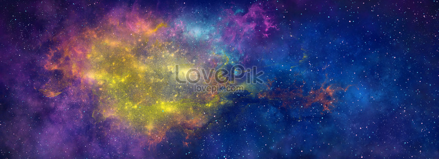 Milky Way Blue Purple Yellow Star Background Backgrounds Image Picture Free Download Lovepik Com