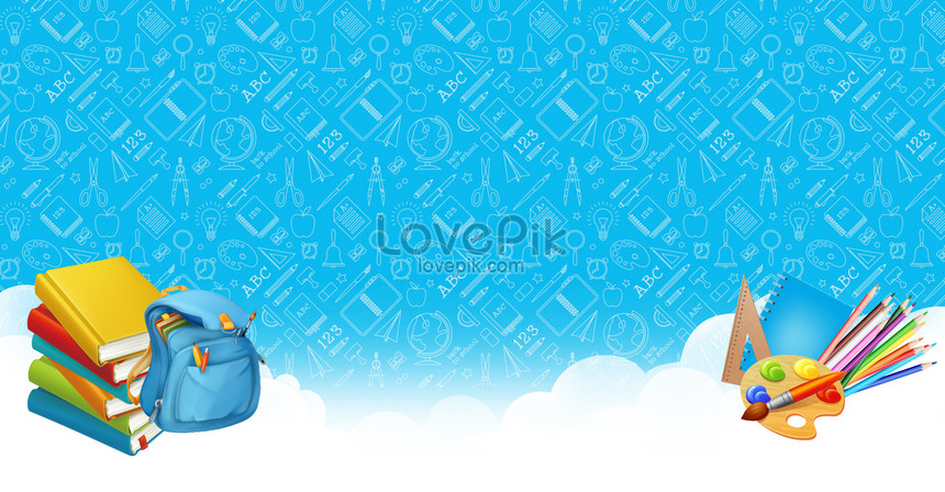School Blue Poster Background Download Free | Banner Background Image on  Lovepik | 605818510