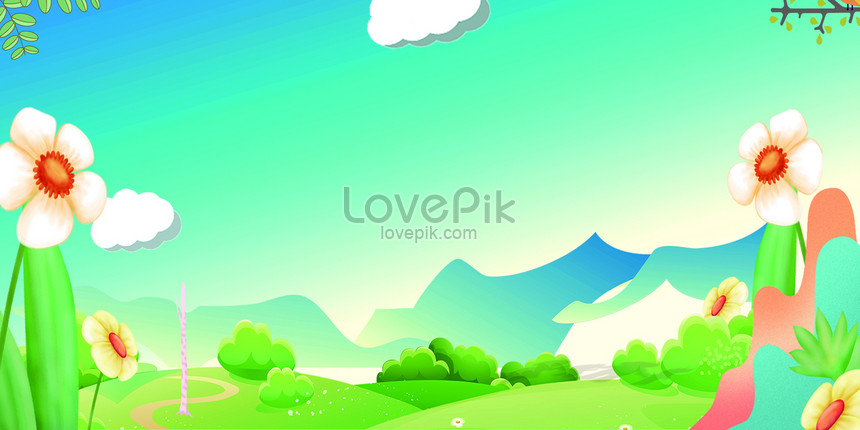 Cartoon Nature Landscape Background Download Free | Banner Background Image  on Lovepik | 605820330