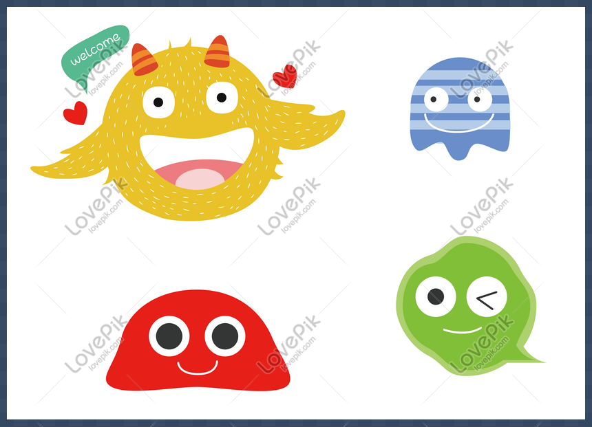 peek a boo monster clipart images