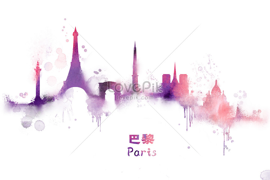 パリの水彩イラストイメージ 図 Id Prf画像フォーマットpsd Jp Lovepik Com