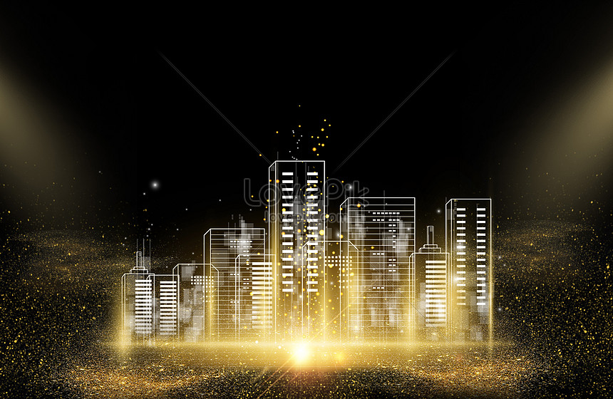 Black gold real estate background creative image_picture free download  