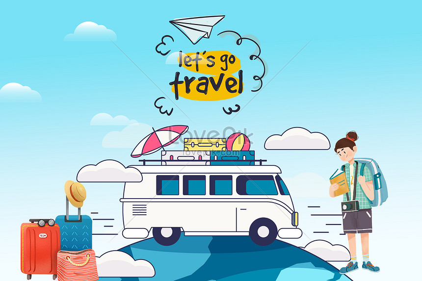 Holiday tourism background creative image_picture free download  