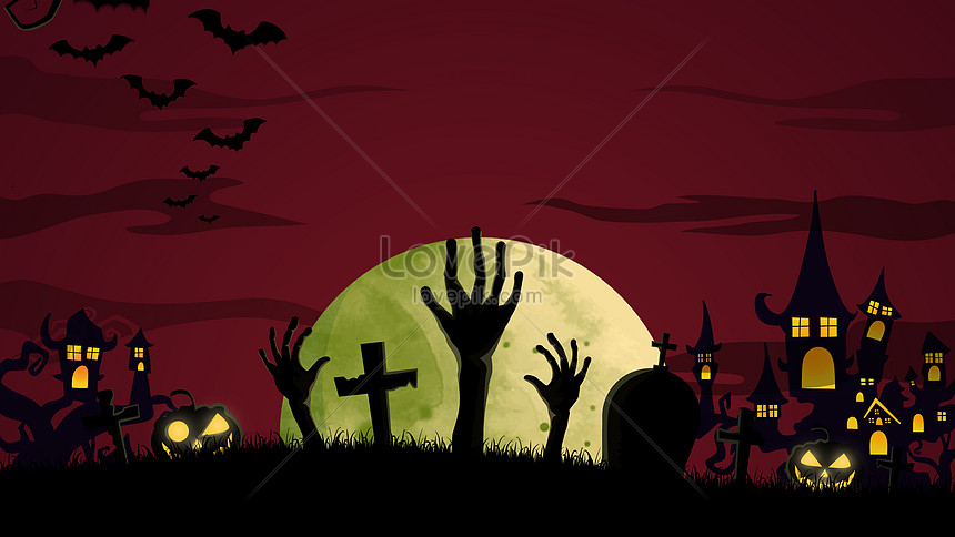 Cartoon happy halloween day banner creative image_picture free download  