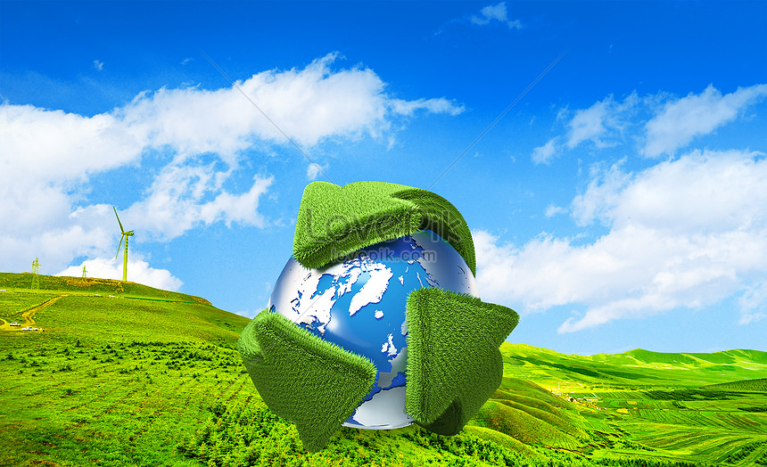 Green environment background of the earth home creative image_picture free  download 