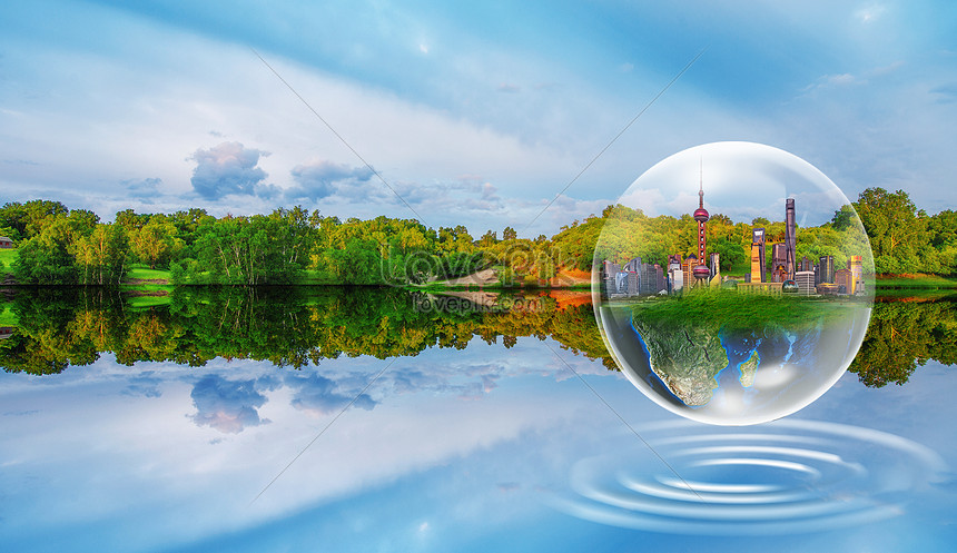 Green environment and environmental protection background creative  image_picture free download 