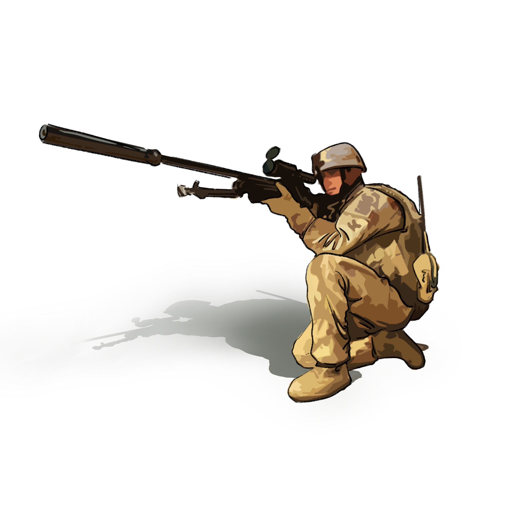 military clipart weapon prone shoot