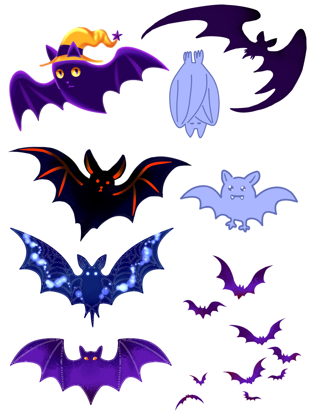 Gatinho De Halloween E Elementos De Morcego PNG Imagens Gratuitas Para  Download - Lovepik