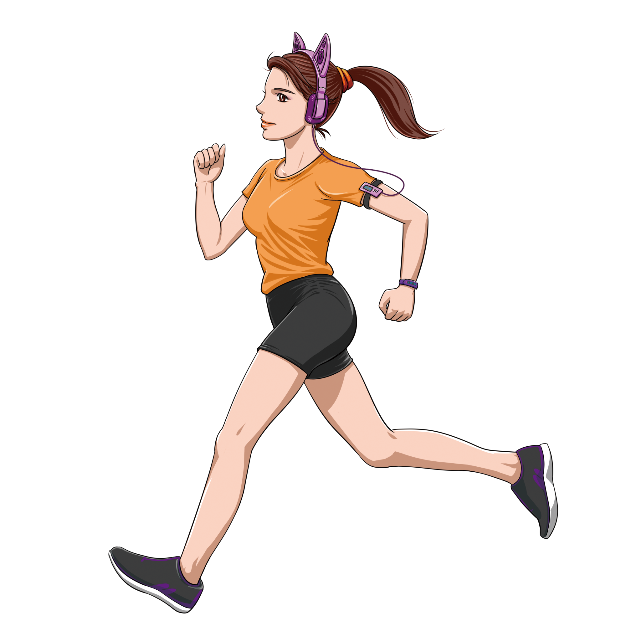 Running Girl, Illustration Woman, Light Red, Running Woman PNG Transparent  Image And Clipart Image For Free Download - Lovepik