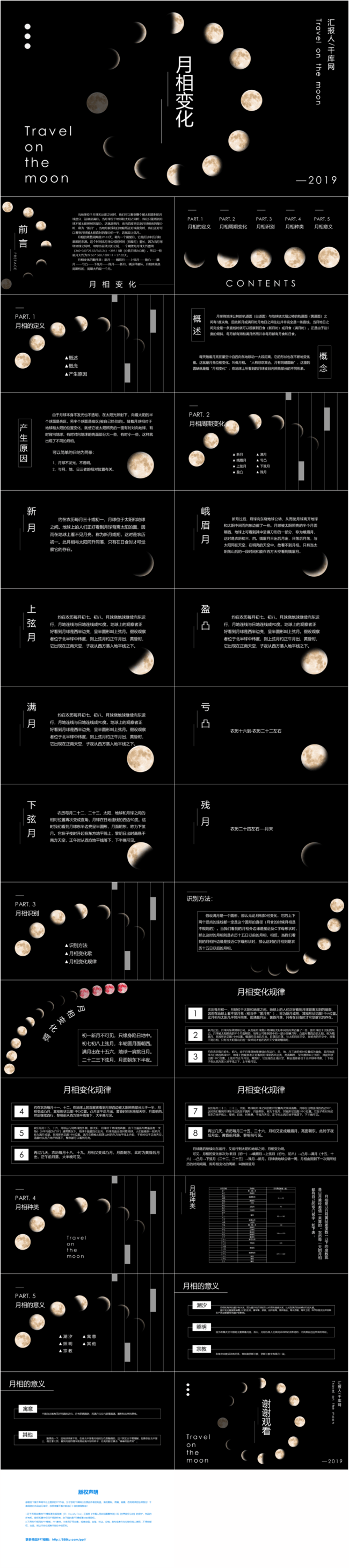 白黒の単純な月の満ち欠けの周期変化pptテンプレートイメージ パワーポイント Id Prf画像フォーマットpptx Jp Lovepik Com