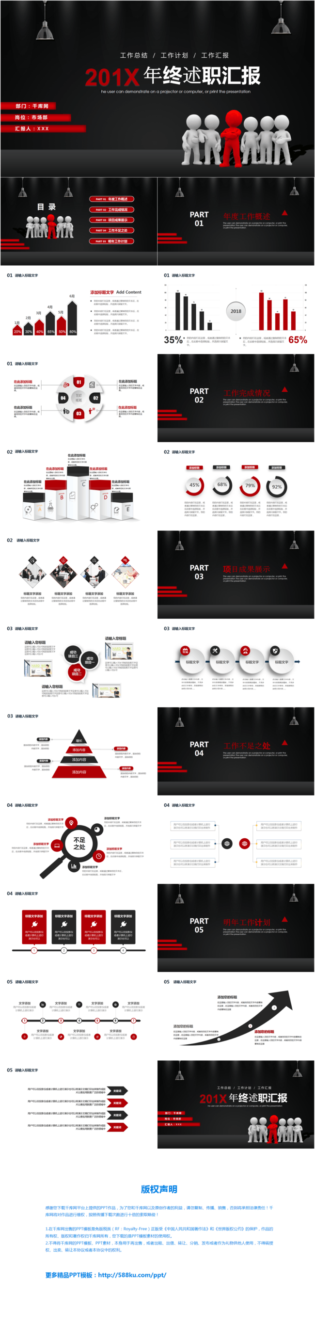 Black red year-end debriefing report ppt template powerpoint With Debriefing Report Template