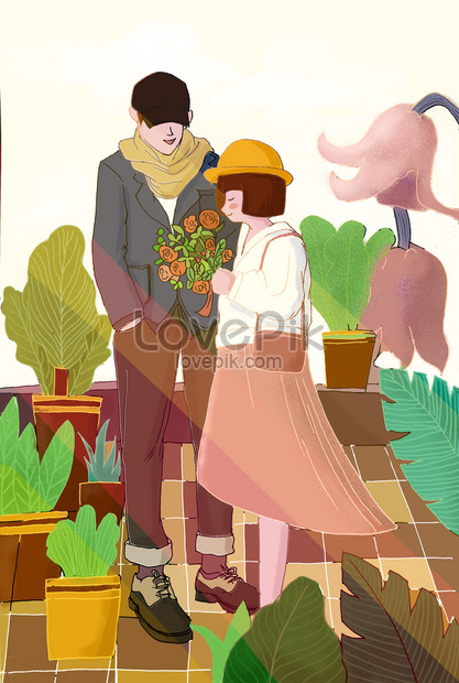 暖かいカップルのポスターの背景イラストイメージ 図 Id Prf画像フォーマットjpg Jp Lovepik Com