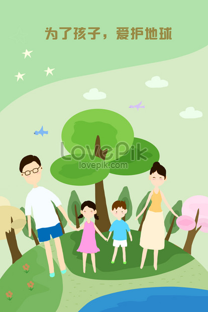 Tema Cinta Perlindungan Lingkungan Orangtua Anak Latar
