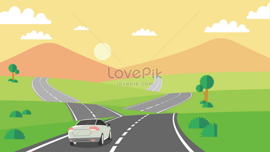 after effects driving down road clipart