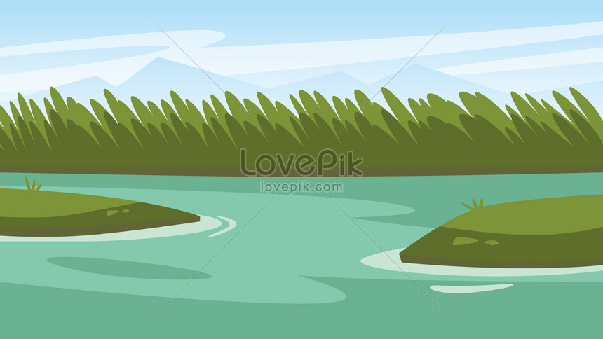 川岸川水風景イラストイメージ 図 Id Prf画像フォーマットjpg Jp Lovepik Com