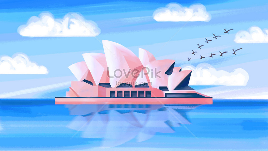 Sydney Mốc Nhà Hát Opera Sydney Vẽ Tay Kết Cấu Kết Cấu Minh Họa ...