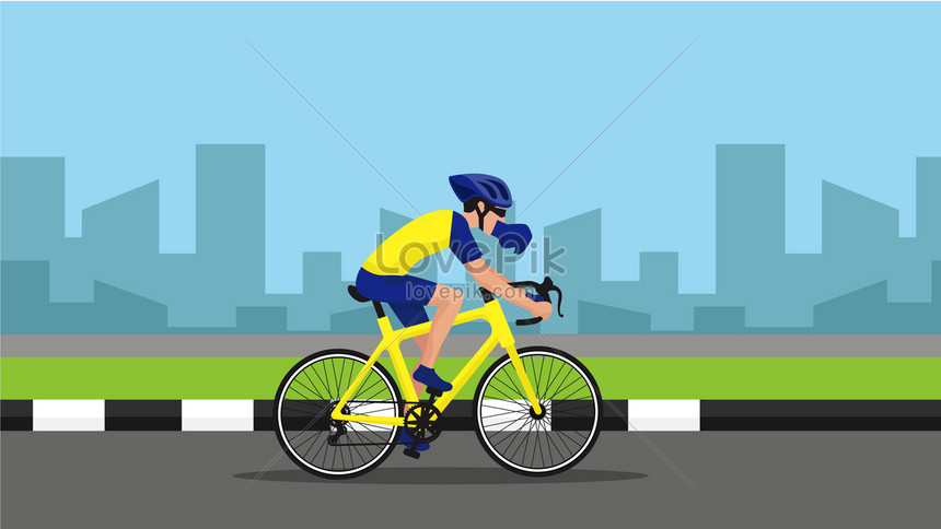 Городской велоспорт спортивный характер иллюстрации изображение_Фото номер  630004972_JPG Формат изображения_ru.lovepik.com