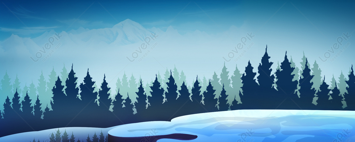 Forest Sea And Snow Plain Download Free | Banner Background Image on  Lovepik | 400067215
