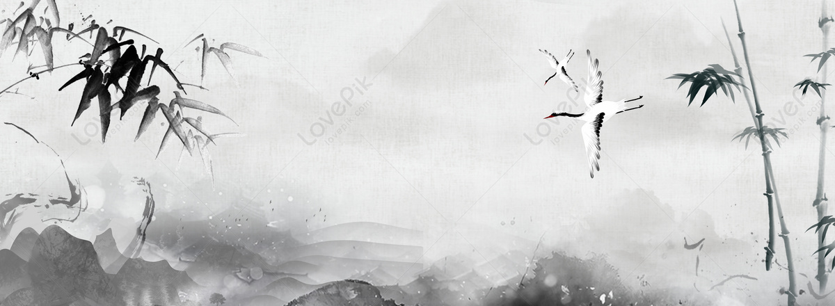 The Crane Chinese Wind Background Download Free | Banner Background ...