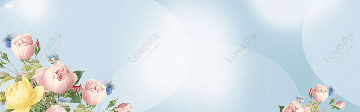 Blue Flowers Background Download Free | Banner Background Image on Lovepik  | 401540903