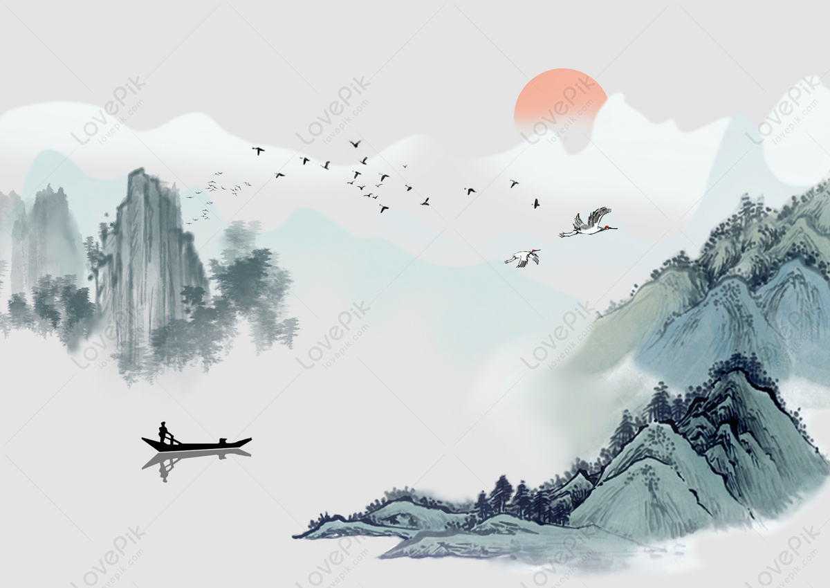 Chinese Landscape Painting Wallpaper