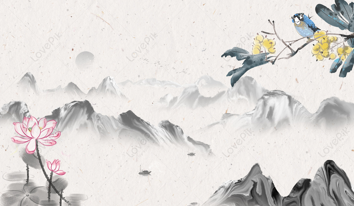 Chinese Wind And Ink Painting Download Free | Banner Background Image ...