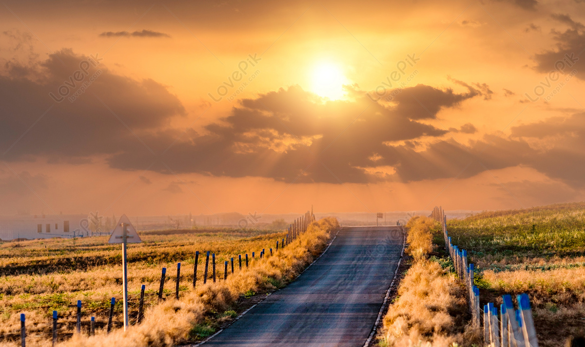 Country Sunset Road Download Free | Banner Background Image on Lovepik |  401625270