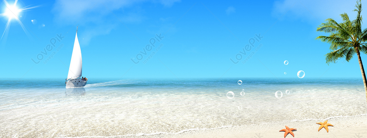 Summer Beach Leisure Download Free | Banner Background Image on Lovepik ...