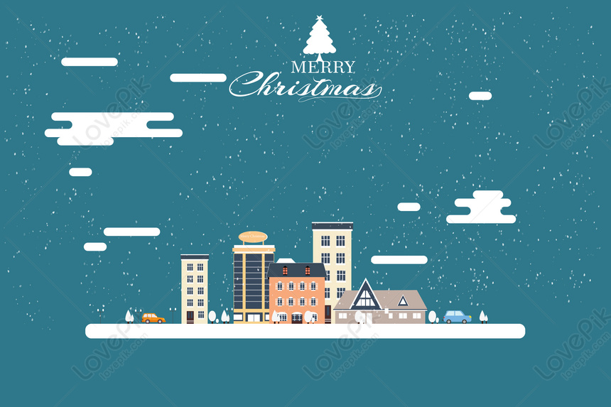 Christmas City Architecture Download Free | Banner Background Image on ...