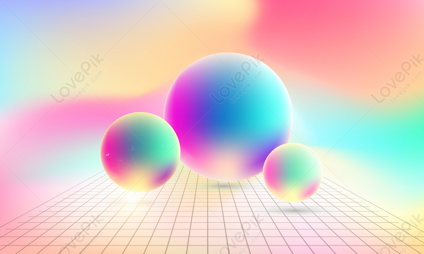 Двойной двенадцать разноцветных шариков жидкости градиентный фон  изображение_Фото номер 400078192_PSD Формат изображения_ru.lovepik.com