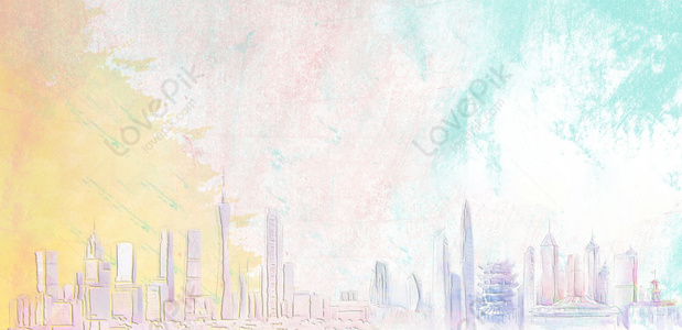 Urban Watercolor Illustrations Download Free | Banner Background Image ...